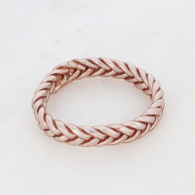 Champagne braided Buddhist bangle