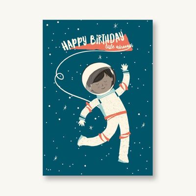 Cartolina Buon compleanno piccolo astronauta