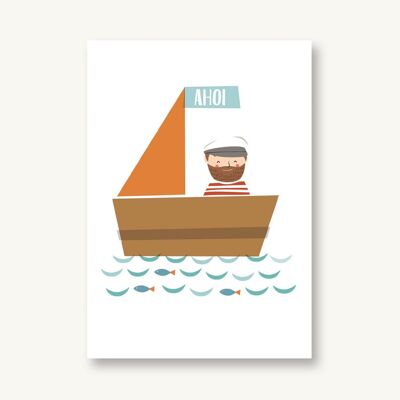 Carte postale Ahoy Capitaine