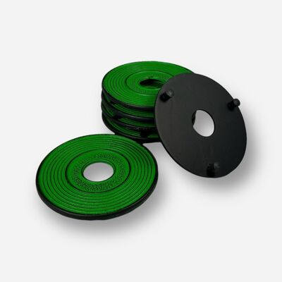 Support pot 14cm, set de 6 vert