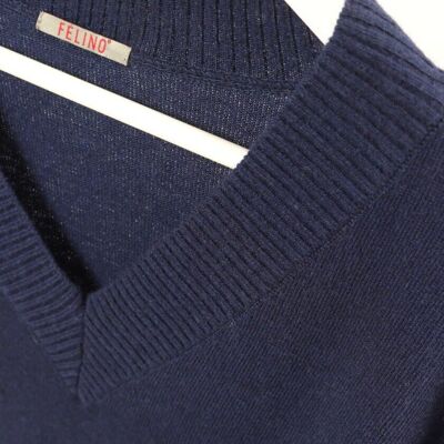 2142TU – Tunica in maglia a maniche lunghe con scollo a V