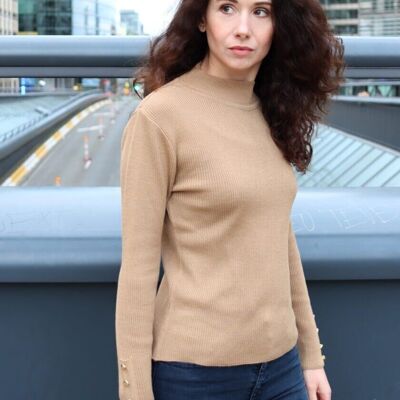 2140PU – Suéter Merino Cuello Alto Manga Larga