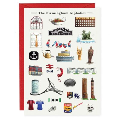 Die Birmingham-Alphabet-Gruß-Karte