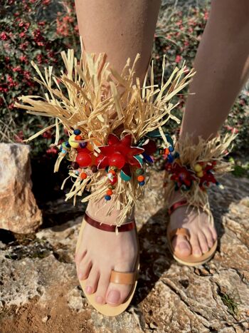 Sandales en cuir à bride cheville sculptée : Gaia 1