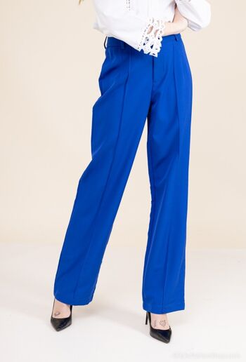 Pantalon taille haute SLIM BLEU 4