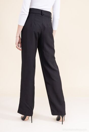 Pantalon taille haute SLIM NOIR 5