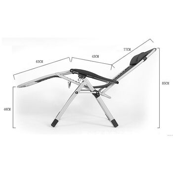 Brulo - chaise de jardin - chaise longue - pliable - table et oreiller inclus 8