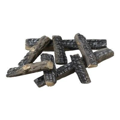 8 piece - ceramic - ceramic - wood set - decorative fireplace - gas fireplace - fake wood