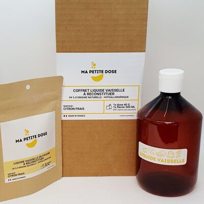 Box Dishwashing liquid to be reconstituted - Fresh lemon scent 500 ml