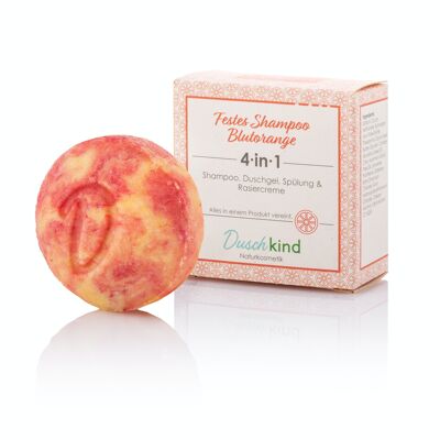 Duschkind Naturkosmetik solid shampoo blood orange and crambe oil