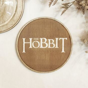 Lot de 6 sous-verres en bois The Hobbit Collection - Cadeau de pendaison de crémaillère - Le Seigneur des Anneaux 4
