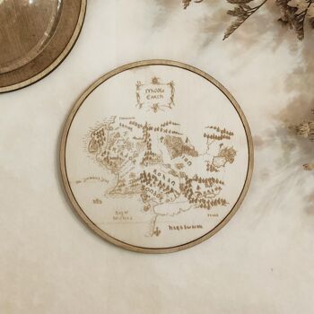 Lot de 6 sous-verres en bois The Hobbit Collection - Cadeau de pendaison de crémaillère - Le Seigneur des Anneaux 5