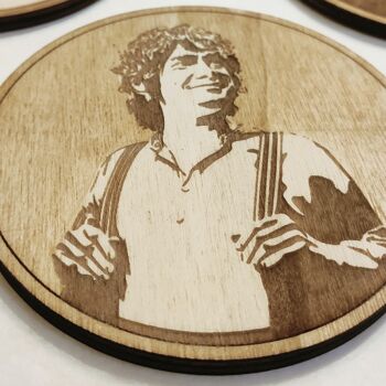 Lot de 6 sous-verres en bois The Hobbit Collection - Cadeau de pendaison de crémaillère - Le Seigneur des Anneaux 9