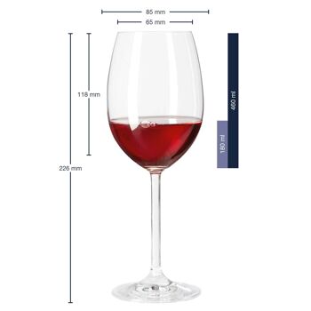 Verre à vin gravé Leonardo Daily - Recharge au lieu de penser - 460 ml - Convient pour le vin rouge et blanc 3