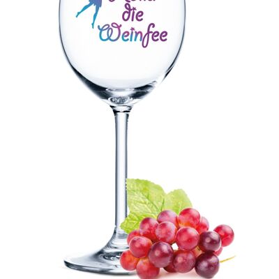 Leonardo Daily Weinglas mit UV-Druck - Holla die Weinfee - 460 ml - Geeignet für Rotwein und Weißwein
