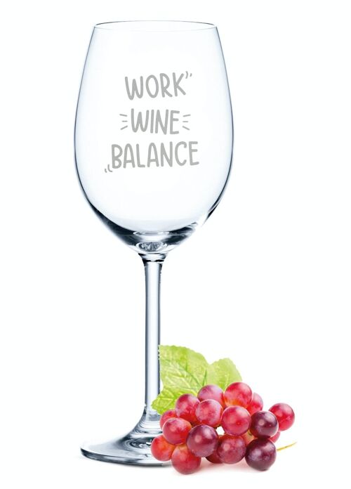 Leonardo Daily Weinglas mit Gravur - Work Wine Balance - 460 ml - Geeignet für Rotwein und Weißwein