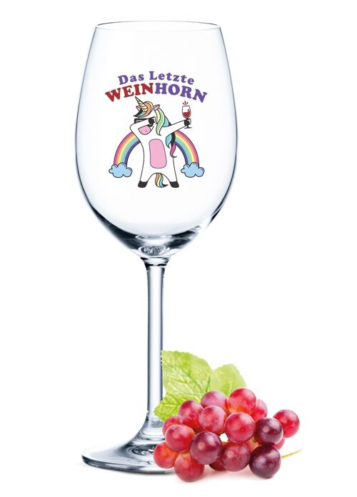 Leonardo Daily Weinglas mit UV-Druck - Weinhorn - 460 ml - Geeignet für Rotwein und Weißwein