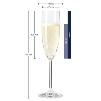Verre à champagne Leonardo avec gravure - Goodbye Reality - 200 ml - Convient pour le champagne et le vin mousseux 3