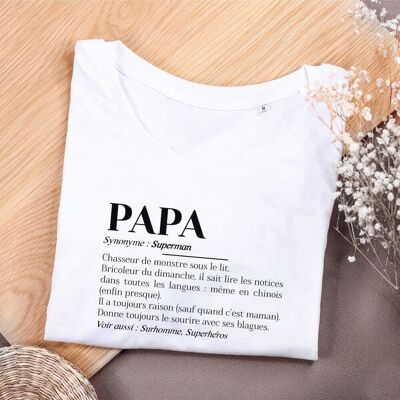 T-shirt bianca "Definizione papà".