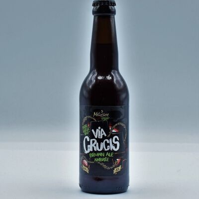 Birra ambrata Via Crucis biologica Mélusine 33cl