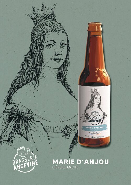 Bière Blanche Marie d'Anjou Brasserie Angevine 75 Cl