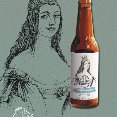 Bière Blanche Marie d'Anjou Brasserie Angevine 75 Cl