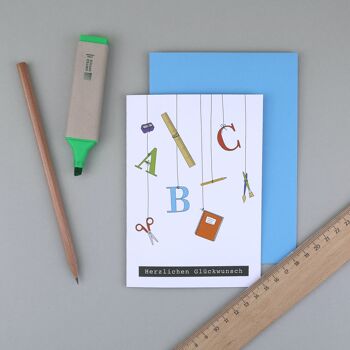 Lettres de carte d'inscription scolaire Finn ABC 3