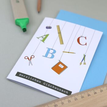 Lettres de carte d'inscription scolaire Finn ABC 4