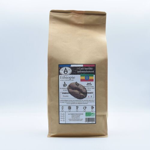 Café Éthiopie Moka Lekempti BIO grains 500g