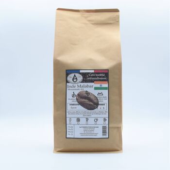 Café origine  Inde Malabar grains bio 125 g 1