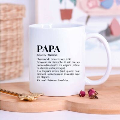 "Dad definition" white mug