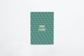 Carte postale en carton épais sous-bock "Habe d'Ehre", 1 UE = 10 cartes