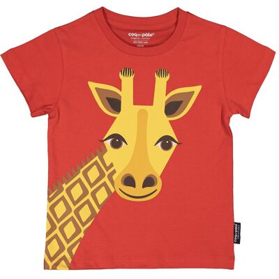 Kurzarm-T-Shirt für Kinder mit Giraffe