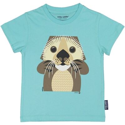 Kurzärmeliges Otter-T-Shirt für Kinder