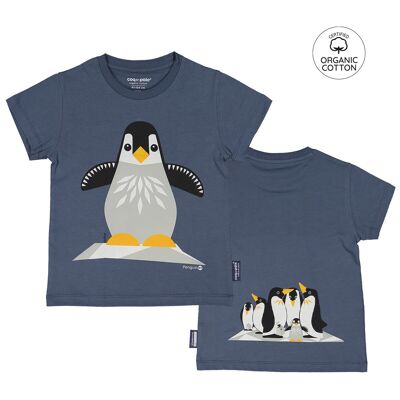 T-shirt a maniche corte in cotone biologico per bambini - Pinguino (2, 4, 6, 8 e 10 anni)