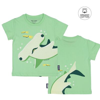 T-shirt a maniche corte in cotone biologico per bambini - Squalo martello