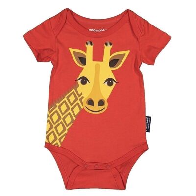 Kurzarm-Baby-Body aus Bio-Baumwolle – Giraffe