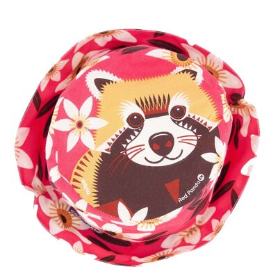 Cappello da pescatore estivo per bambini - Panda rosso