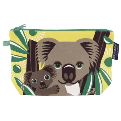 Estuche para lápices con fuelle amarillo de lona de algodón orgánico Koala