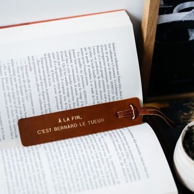 Leather bookmark - In the end, it's Bernard the killer