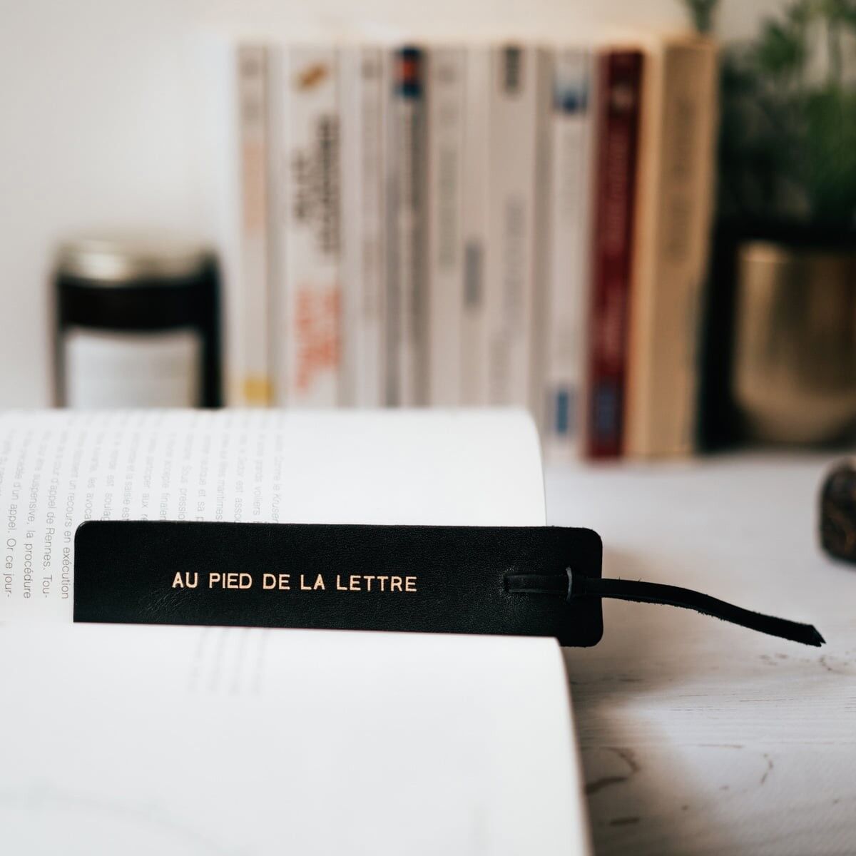 Segnalibro in pelle - Alla lettera