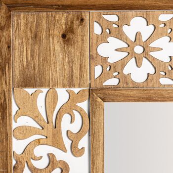 Miroir en bois suspendu Nazari - 80x3x90cm 4