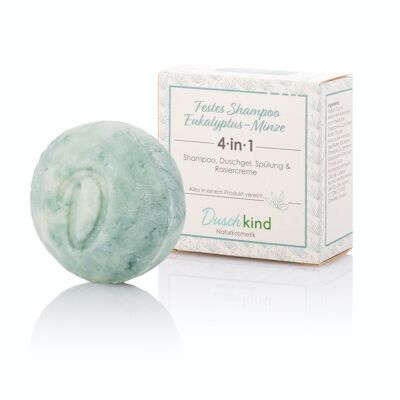 Duschkind Naturkosmetik Solid Shampoo Eucalyptus Mint with Murumuru Butter