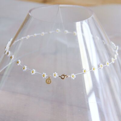 Daisy necklace - white/yellow