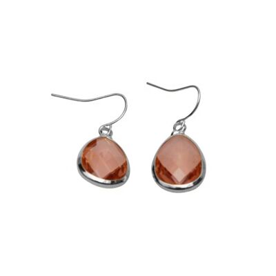 Teardrop earring medium - Copper - Silver