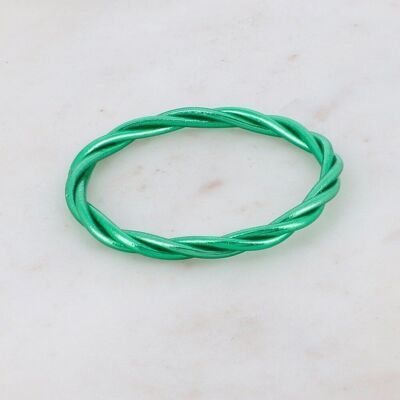 Green twisted Buddhist bangle