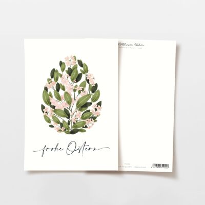 Postkarte Frohe Ostern Blumen-Ei, FSC zertifiziert