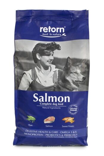 Aliment naturel pour chiens avec croquettes régulières au saumon de RETORN 5