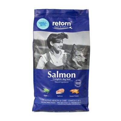 Pienso natural para perros de salmón croqueta pequeña de RETORN