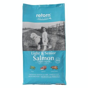 Aliment naturel pour chiens légers et seniors, croquettes au saumon Regular de RETORN 2